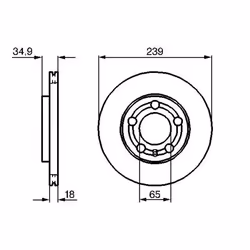 Disco freno BOSCH 0 986 479 036 anteriore, ventilato, altamente carbonizzato, 1 Pezzo - Vista aggiuntiva 6