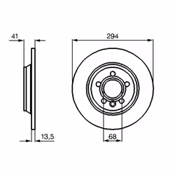 Disco freno BOSCH 0 986 478 569 posteriore, pieno, 1 Pezzo - Vista aggiuntiva 5
