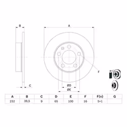 Disco freno BOSCH 0 986 478 868 posteriore, pieno, 1 Pezzo - Vista aggiuntiva 7