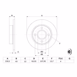 Disco freno BOSCH 0 986 478 856 anteriore, pieno, 1 Pezzo - Vista aggiuntiva 6