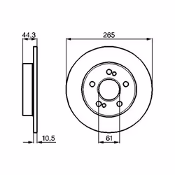 Disco freno BOSCH 0 986 478 758 posteriore, pieno, 1 Pezzo - Vista aggiuntiva 7