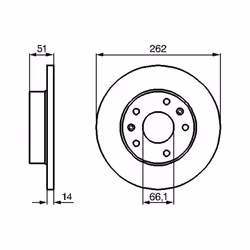 Disco freno BOSCH 0 986 478 991 anteriore, pieno, 1 Pezzo