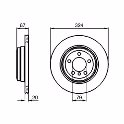 Disco freno BOSCH 0 986 479 004 posteriore, ventilato, altamente carbonizzato, 1 Pezzo - Vista aggiuntiva 5