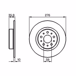Disco freno BOSCH 0 986 479 120 posteriore, pieno, 1 Pezzo - Vista aggiuntiva 5