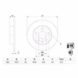 Disco freno BOSCH 0 986 478 884 posteriore, pieno, 1 Pezzo - Vista aggiuntiva 7