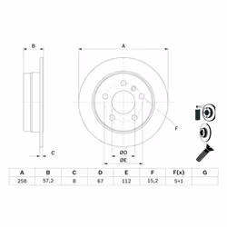 Disco freno BOSCH 0 986 479 235 posteriore, pieno, 1 Pezzo - Vista aggiuntiva 4