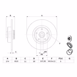 Disco freno BOSCH 0 986 479 273 posteriore, pieno, 1 Pezzo - Vista aggiuntiva 7