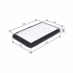Filtro aria BOSCH F 026 400 001 - Vista aggiuntiva 5