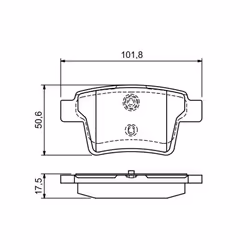 Set di pastiglie freno BOSCH 0 986 494 076, posteriore - Vista aggiuntiva 5