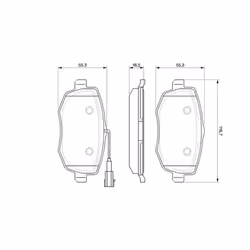 Set di pastiglie freno BOSCH 0 986 494 075, anteriore - Vista aggiuntiva 5
