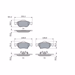 Set di pastiglie freno BOSCH 0 986 494 101, anteriore - Vista aggiuntiva 6