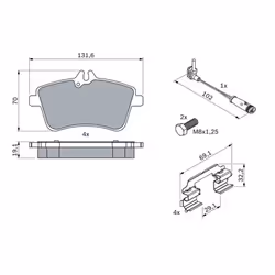 Set di pastiglie freno BOSCH 0 986 494 085, anteriore - Vista aggiuntiva 4