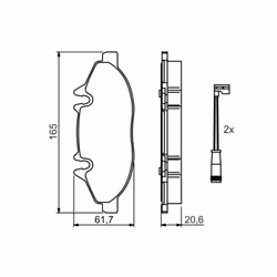 Set di pastiglie freno BOSCH 0 986 494 081, anteriore - Vista aggiuntiva 5