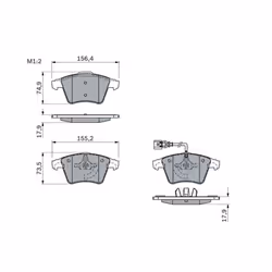 Set di pastiglie freno BOSCH 0 986 494 107, anteriore - Vista aggiuntiva 6