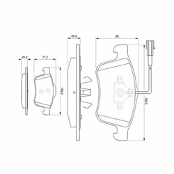 Set di pastiglie freno BOSCH 0 986 494 071, anteriore - Vista aggiuntiva 6