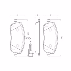 Set di pastiglie freno BOSCH 0 986 494 068, anteriore - Vista aggiuntiva 6