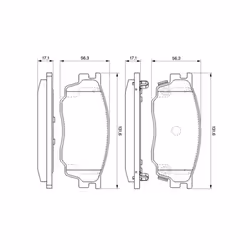 Set di pastiglie freno BOSCH 0 986 494 078, anteriore