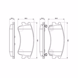 Set di pastiglie freno BOSCH 0 986 494 079, anteriore - Vista aggiuntiva 6