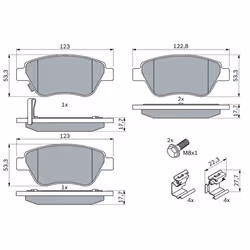 Set di pastiglie freno BOSCH 0 986 494 092, anteriore - Vista aggiuntiva 4