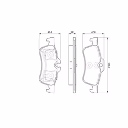 Set di pastiglie freno BOSCH 0 986 494 063, posteriore - Vista aggiuntiva 5