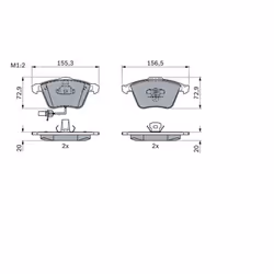 Set di pastiglie freno BOSCH 0 986 494 104, anteriore - Vista aggiuntiva 6