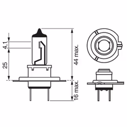 Lampada alogena BOSCH H7 Pure Light 12V, 55W, 1 Pezzo - Vista aggiuntiva 4
