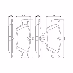Set di pastiglie freno BOSCH 0 986 494 096, anteriore - Vista aggiuntiva 4