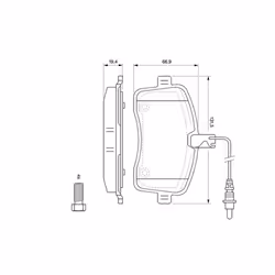 Set di pastiglie freno BOSCH 0 986 494 097, anteriore - Vista aggiuntiva 6