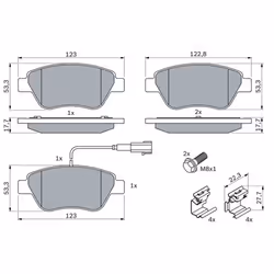 Set di pastiglie freno BOSCH 0 986 494 113, anteriore - Vista aggiuntiva 4