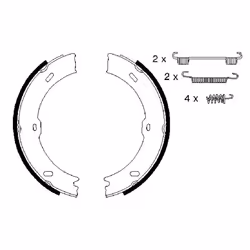 Set di ganasce freno, freno di stazionamento BOSCH 0 986 487 720 - Vista aggiuntiva 6
