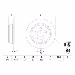 Disco freno BOSCH 0 986 479 138 posteriore, pieno, 1 Pezzo - Vista aggiuntiva 4