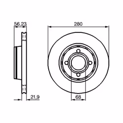 Disco freno BOSCH 0 986 478 128, anteriore, ventilato, altamente carbonizzato, 1 Pezzo - Vista aggiuntiva 7