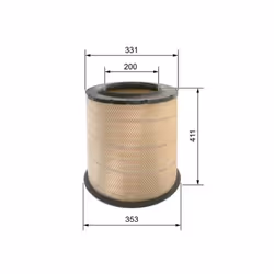 Filtro aria BOSCH F 026 400 034 - Vista aggiuntiva 5