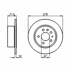 Disco freno BOSCH 0 986 478 199, posteriore, pieno, 1 Pezzo - Vista aggiuntiva 5