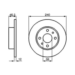 Disco freno BOSCH 0 986 478 353 anteriore, pieno, 1 Pezzo