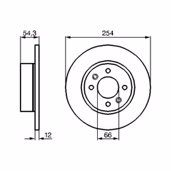 Disco freno BOSCH 0 986 478 390 posteriore, pieno, 1 Pezzo - Vista aggiuntiva 3