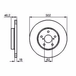 Disco freno BOSCH 0 986 478 490 anteriore, ventilato, 1 Pezzo - Vista aggiuntiva 7