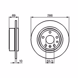 Disco freno BOSCH 0 986 478 478 posteriore, pieno, 1 Pezzo - Vista aggiuntiva 6