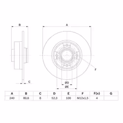 Disco freno BOSCH 0 986 479 007 posteriore, pieno, 1 Pezzo - Vista aggiuntiva 6