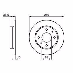 Disco freno BOSCH 0 986 479 236 posteriore, pieno, 1 Pezzo - Vista aggiuntiva 7