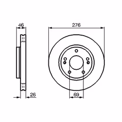 Disco freno BOSCH 0 986 479 124 anteriore, ventilato, 1 Pezzo - Vista aggiuntiva 7