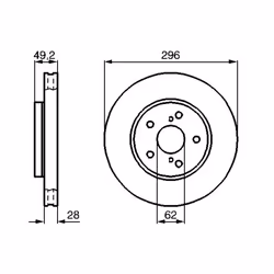 Disco freno BOSCH 0 986 478 968 anteriore, ventilato, 1 Pezzo - Vista aggiuntiva 7