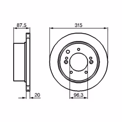 Disco freno BOSCH 0 986 479 232 posteriore, ventilato, 1 Pezzo - Vista aggiuntiva 5