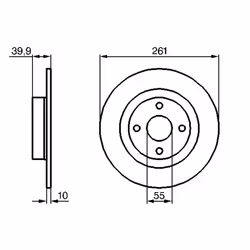 Disco freno BOSCH 0 986 479 128 posteriore, pieno, 1 Pezzo - Vista aggiuntiva 7