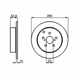 Disco freno BOSCH 0 986 479 242 posteriore, pieno, 1 Pezzo - Vista aggiuntiva 6