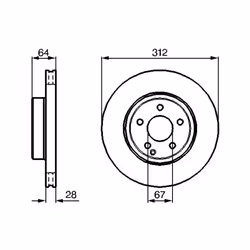 Disco freno BOSCH 0 986 479 040 anteriore, ventilato, altamente carbonizzato, 1 Pezzo - Vista aggiuntiva 6