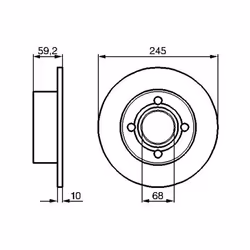 Disco freno BOSCH 0 986 478 019 posteriore, pieno, 1 Pezzo - Vista aggiuntiva 6