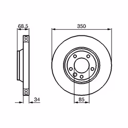Disco freno BOSCH 0 986 479 249 anteriore, ventilato, altamente carbonizzato, 1 Pezzo - Vista aggiuntiva 5