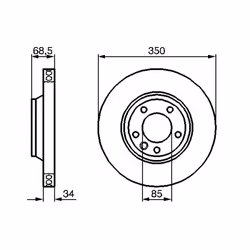 Disco freno BOSCH 0 986 479 251 anteriore, ventilato, altamente carbonizzato, 1 Pezzo - Vista aggiuntiva 5