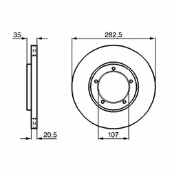 Disco freno BOSCH 0 986 478 097 anteriore, ventilato, altamente carbonizzato, 1 Pezzo - Vista aggiuntiva 5
